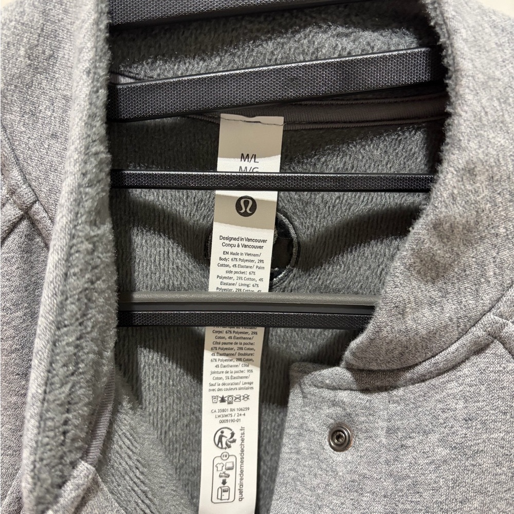 NWOT Lululemon Scuba Oversized Varsity Plush Jacket~size M/L - Picture 5 of 9